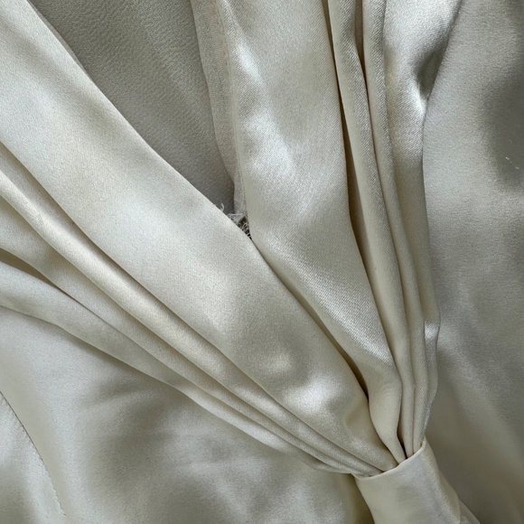 Reformation Margot Wedding Dress Gown Silk Satin Ivory Mermaid Train With Tags 6 - Picture 10 of 14